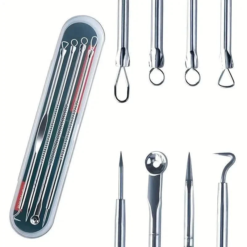 Ensemble 4 pièces : Outil pour points noirs, acné et taches sombres