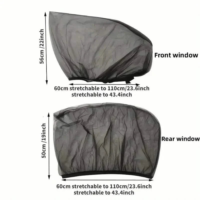 Ensemble de 4 pièces : Pare-soleil de voiture pour vitres avant et arrière