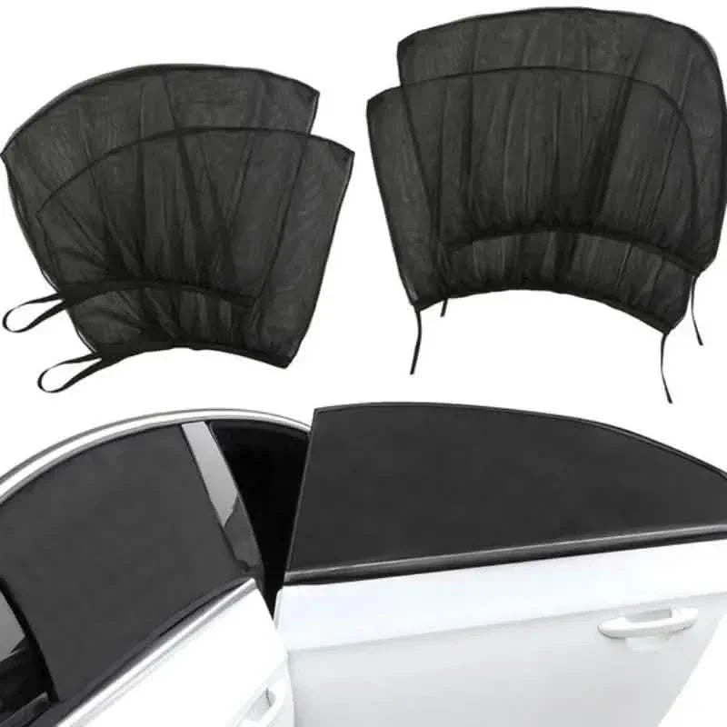 Ensemble de 4 pièces : Pare-soleil de voiture pour vitres avant et arrière