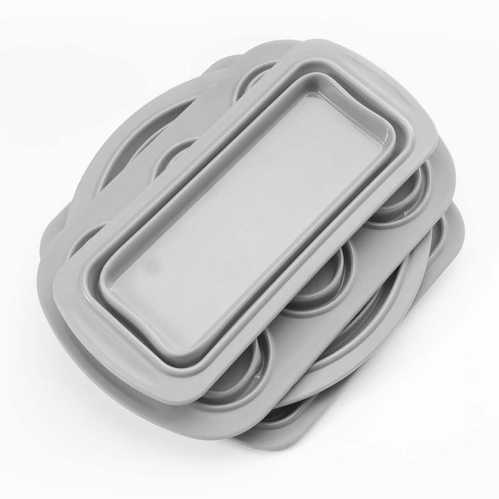 Ensemble de 4 pièces : Moules de cuisson pliables en silicone
