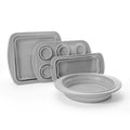 Ensemble de 4 pièces : Moules de cuisson pliables en silicone
