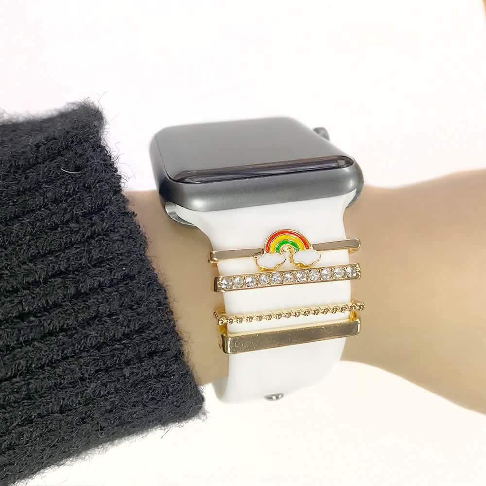 Lot de 4 breloques décoratives pour bracelet Apple
