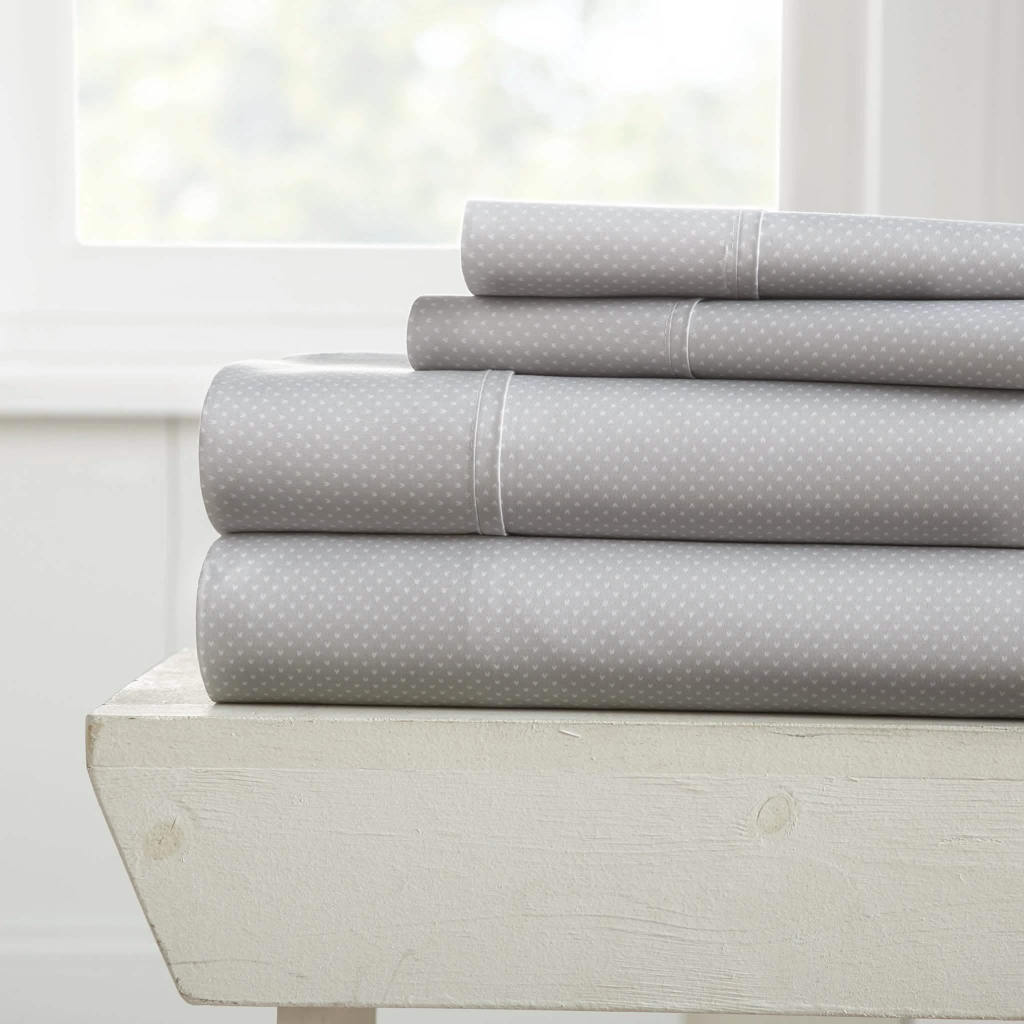 Ensemble 4 pièces : Parure de draps à motif Mon Cœur