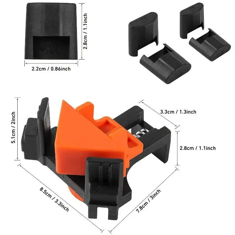 Lot de 4: Serre-joints d'angle de précision à 90 degrés pour le travail du bois