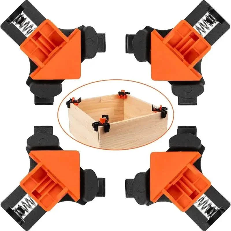 Lot de 4: Serre-joints d'angle de précision à 90 degrés pour le travail du bois