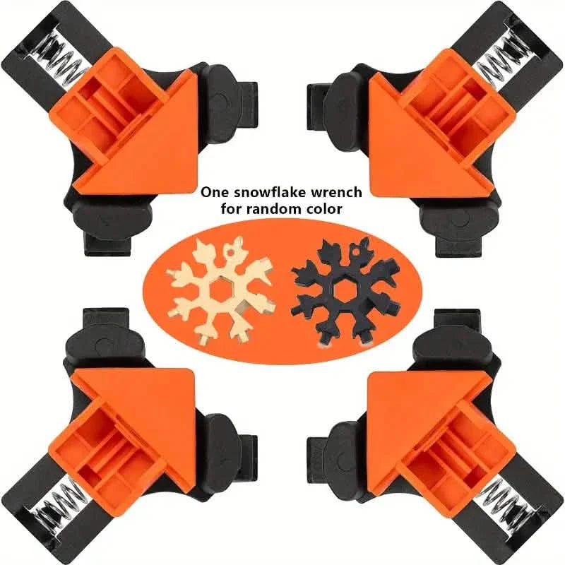 Lot de 4: Serre-joints d'angle de précision à 90 degrés pour le travail du bois