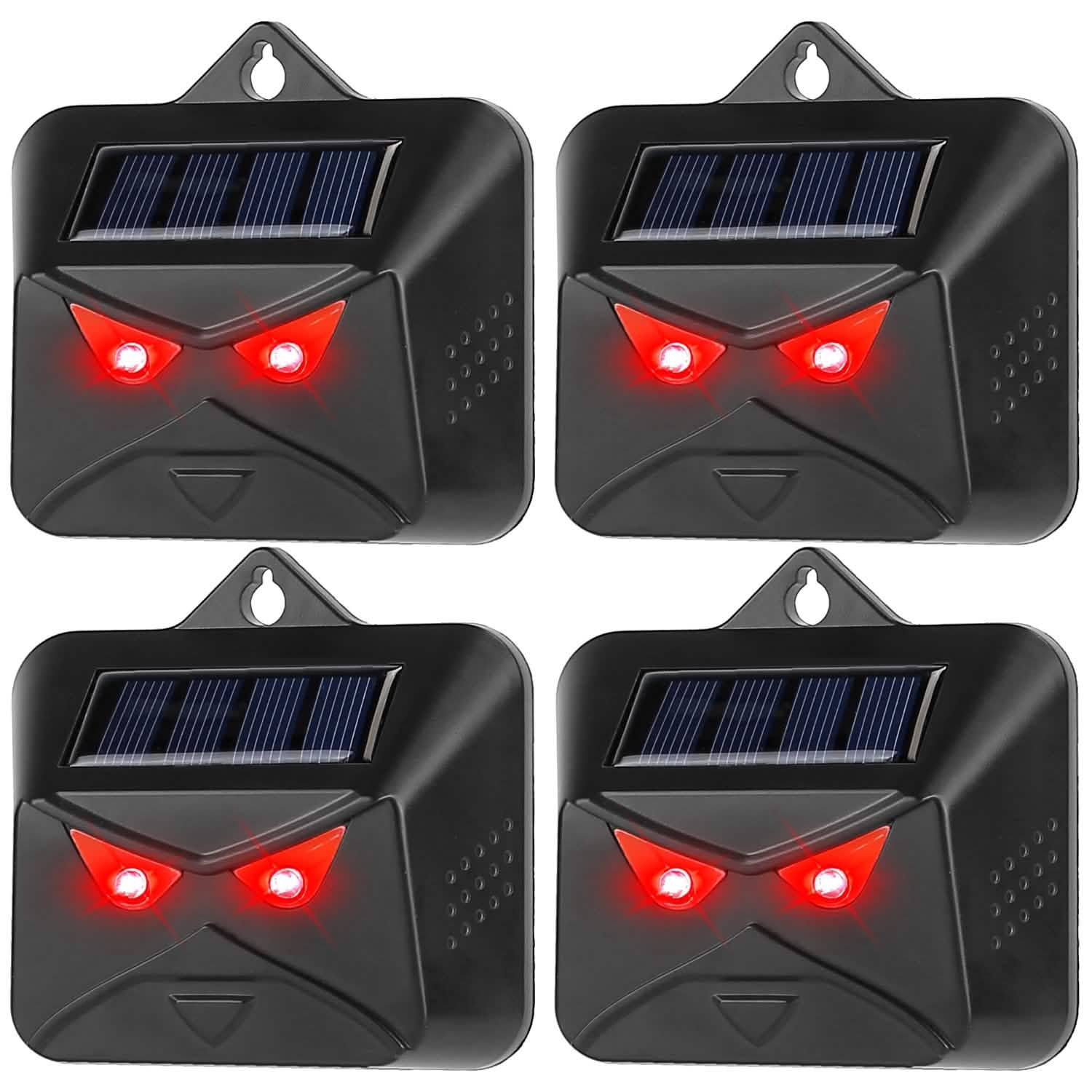 Lot de 4 : lampe solaire antiprédateur