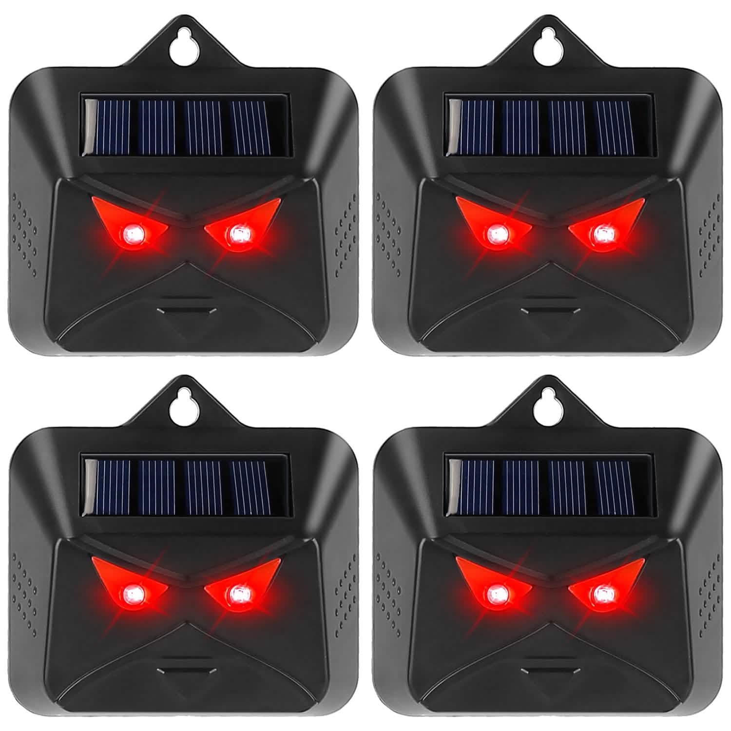 Lot de 4 : lampe solaire antiprédateur