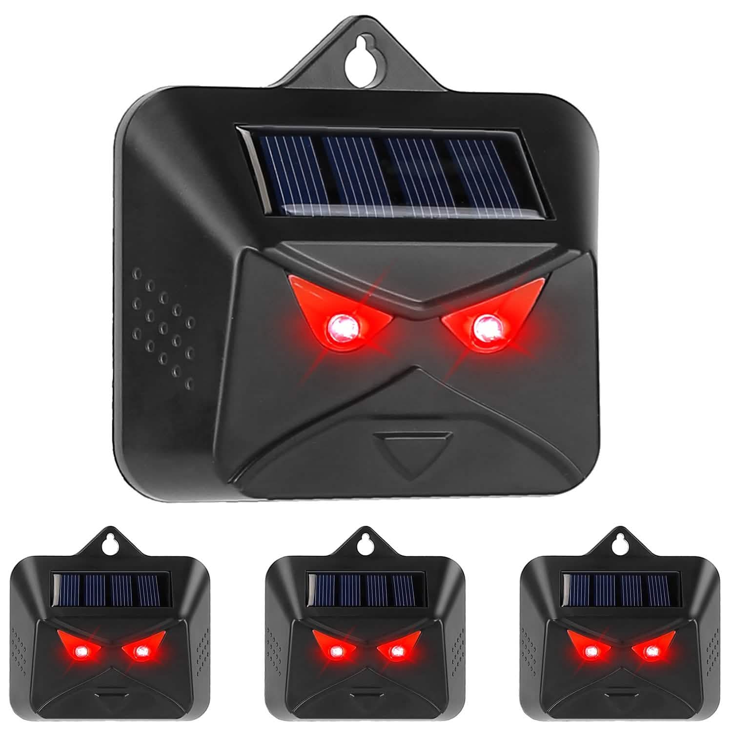 Lot de 4 : lampe solaire antiprédateur