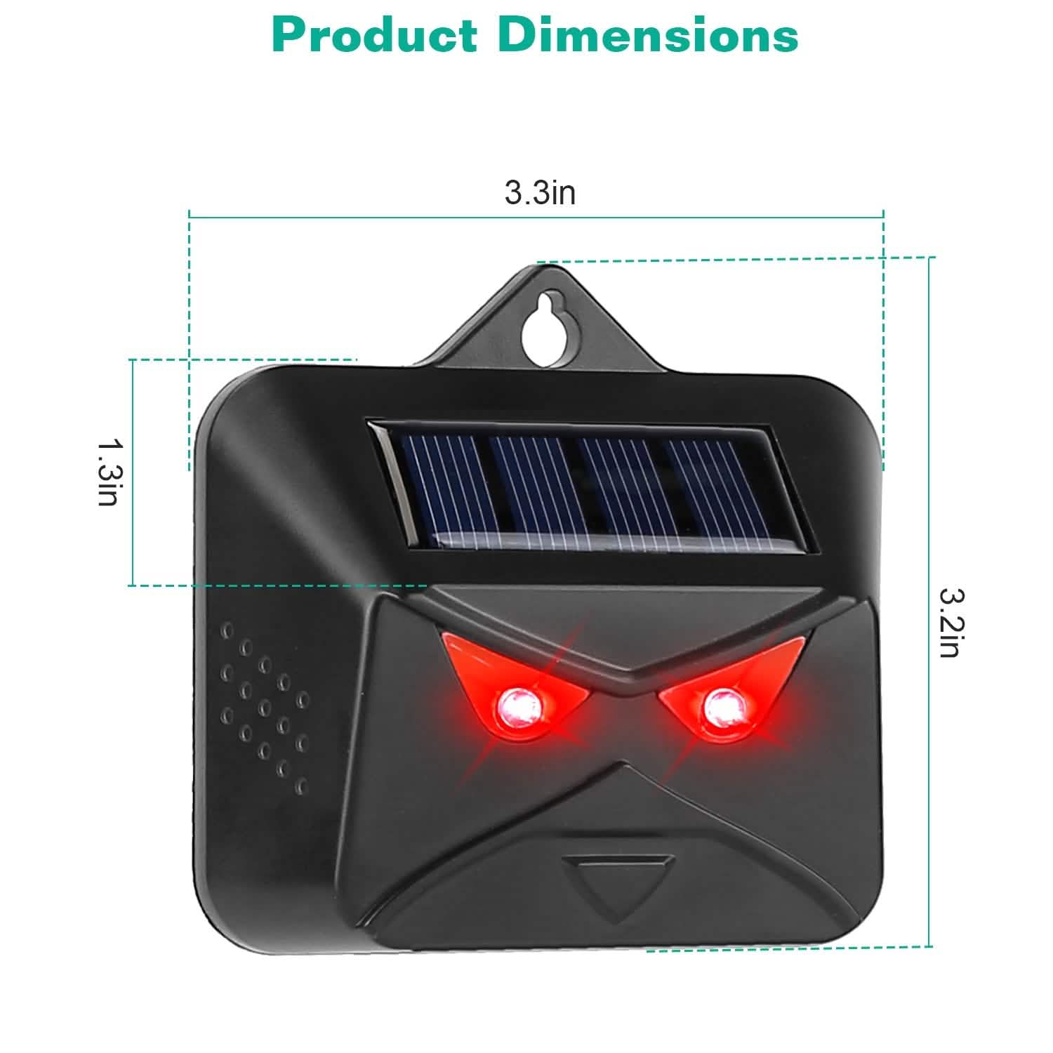 Lot de 4 : lampe solaire antiprédateur