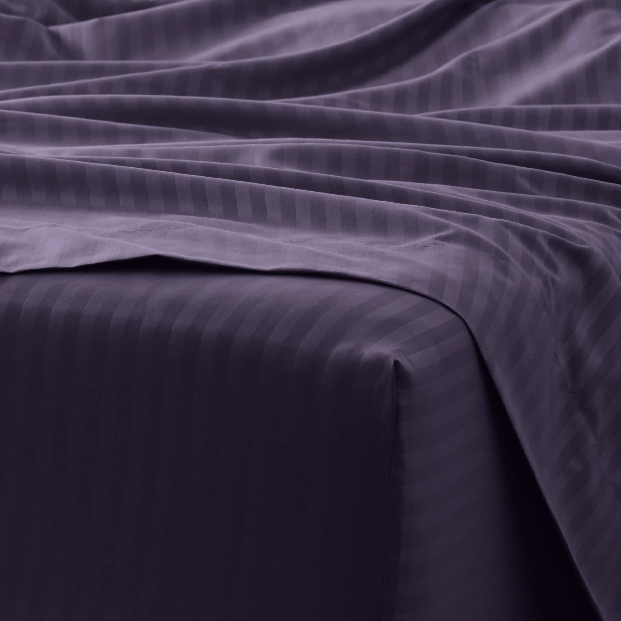 Parure de draps gaufrés à rayures 4 pièces