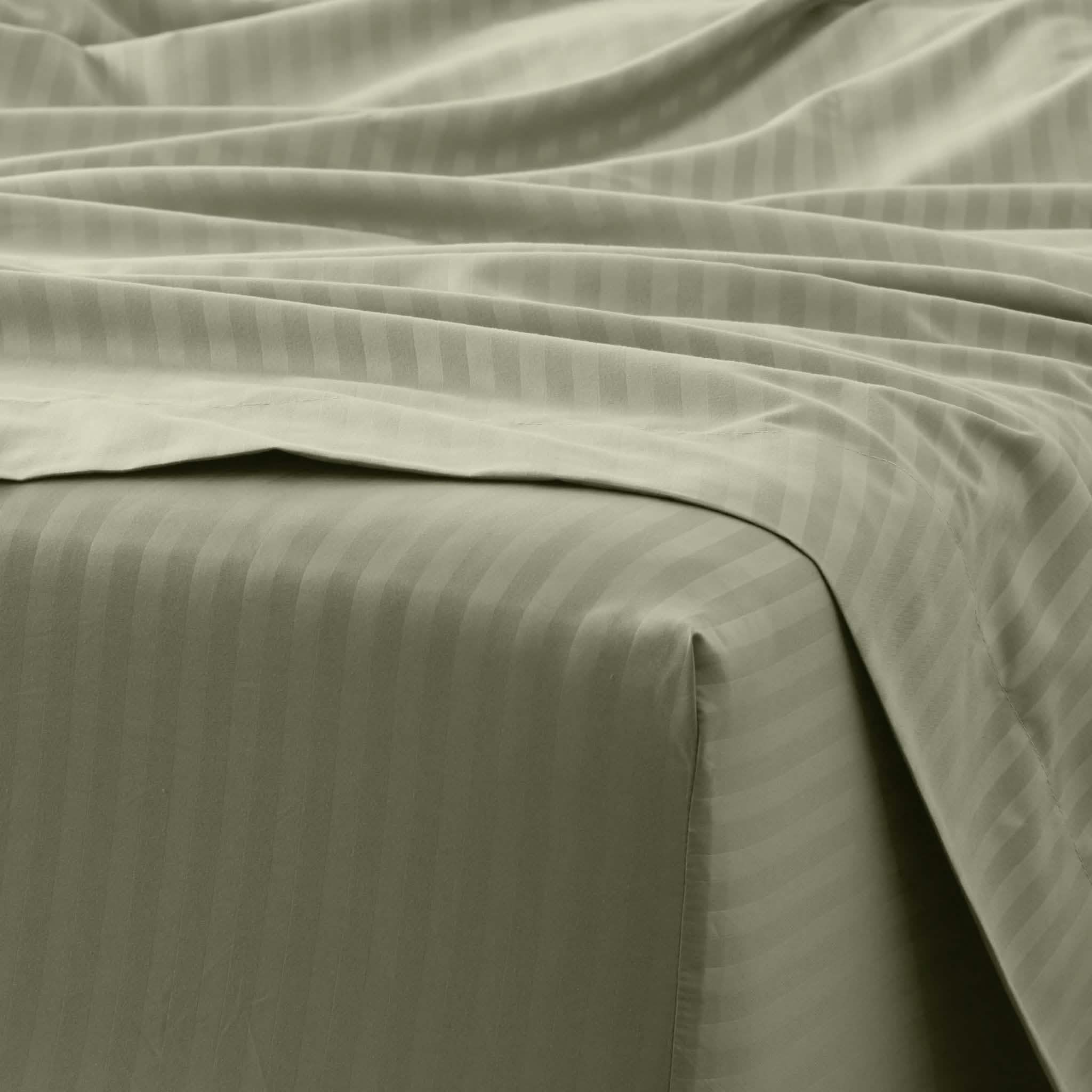Parure de draps gaufrés à rayures 4 pièces