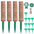4 pièces : Tuteur en fibre de coco extensible pour plantes grimpantes