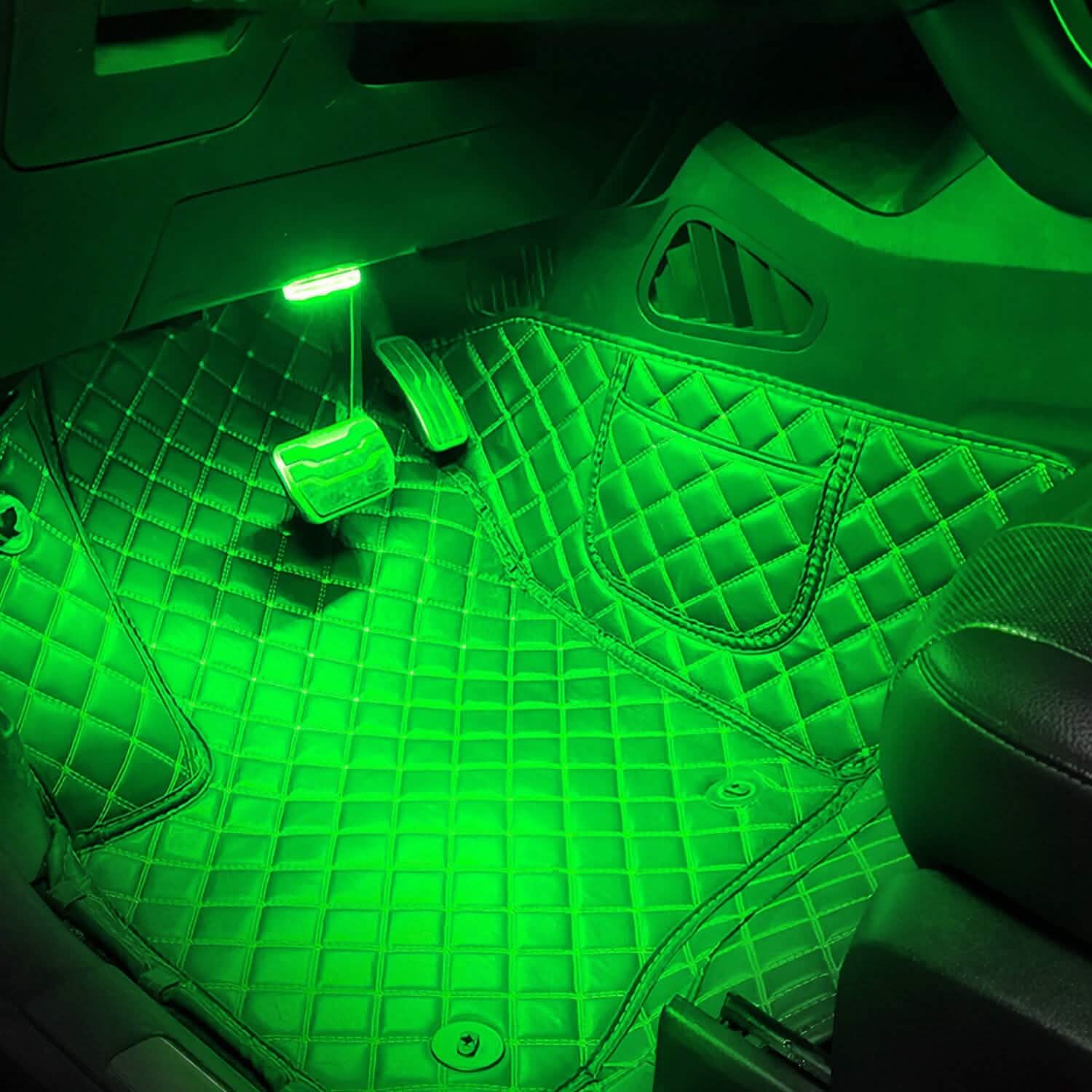 4 pièces : Lumière d'ambiance intérieure de voiture sans fil rechargeable par USB