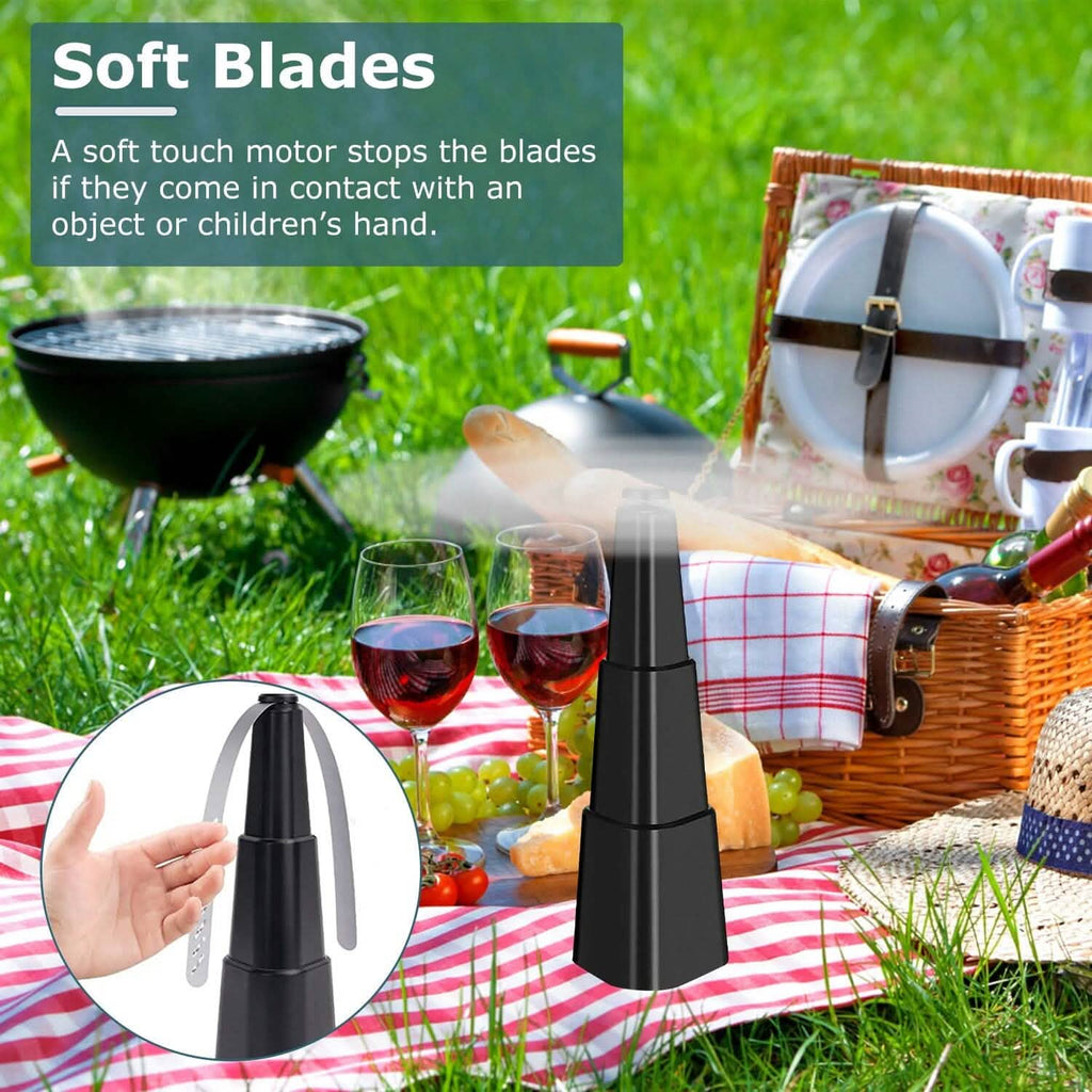 Lot de 4: Ventilateurs anti-mouches portables sur table, à piles, repousse-insectes