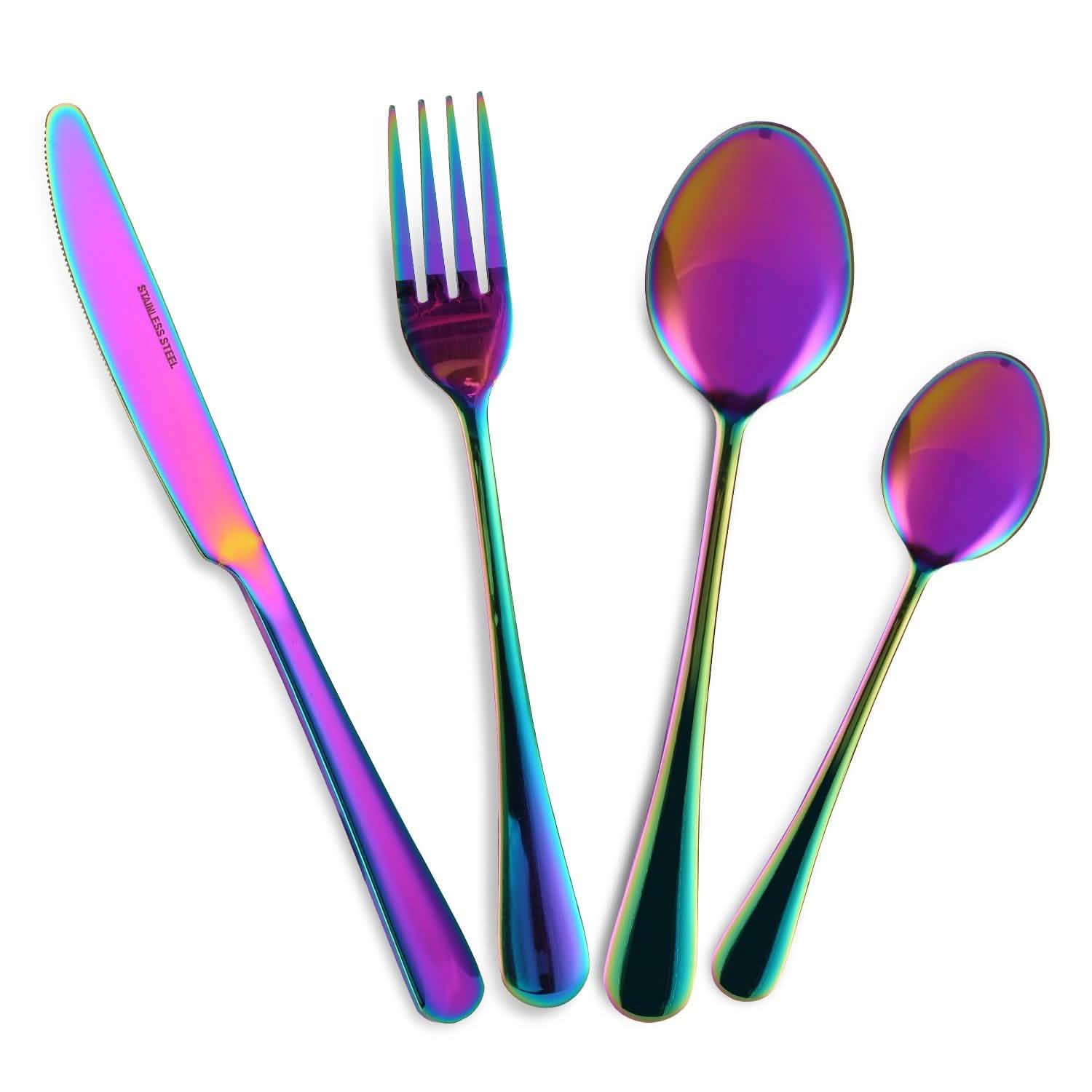 Lot de 4 pièces : Couverts de cuisine en acier inoxydable