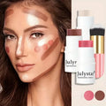 4 pièces : Kit de Contouring Crème Ultime - Bâtonnets Estompeurs Sans Couture avec Illuminateur, Fard à Joues et Bronzeur