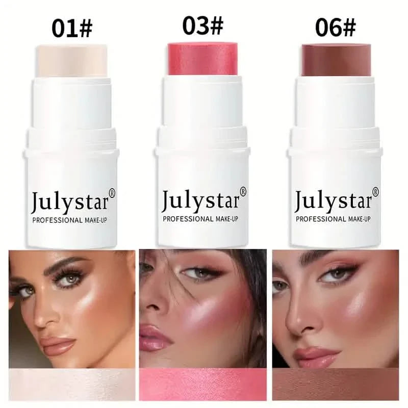 4 pièces : Kit de Contouring Crème Ultime - Bâtonnets Estompeurs Sans Couture avec Illuminateur, Fard à Joues et Bronzeur