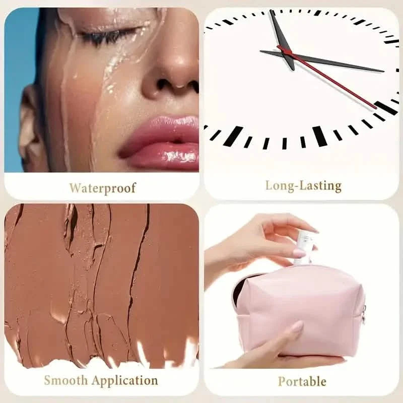 4 pièces : Kit de Contouring Crème Ultime - Bâtonnets Estompeurs Sans Couture avec Illuminateur, Fard à Joues et Bronzeur