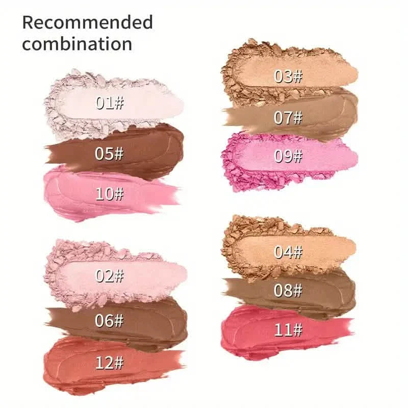 4 pièces : Kit étanche de contour et d'illuminateur crème avec pinceau