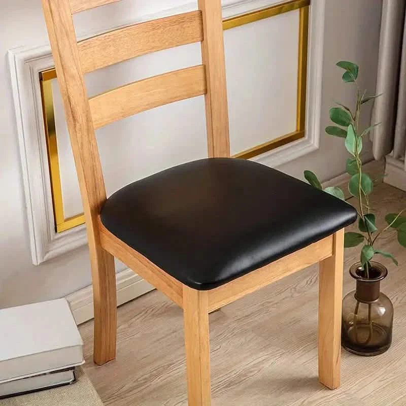 Lot de 4: Housses Amovibles Imperméables en Cuir Rembourré pour Chaises de Salle à Manger