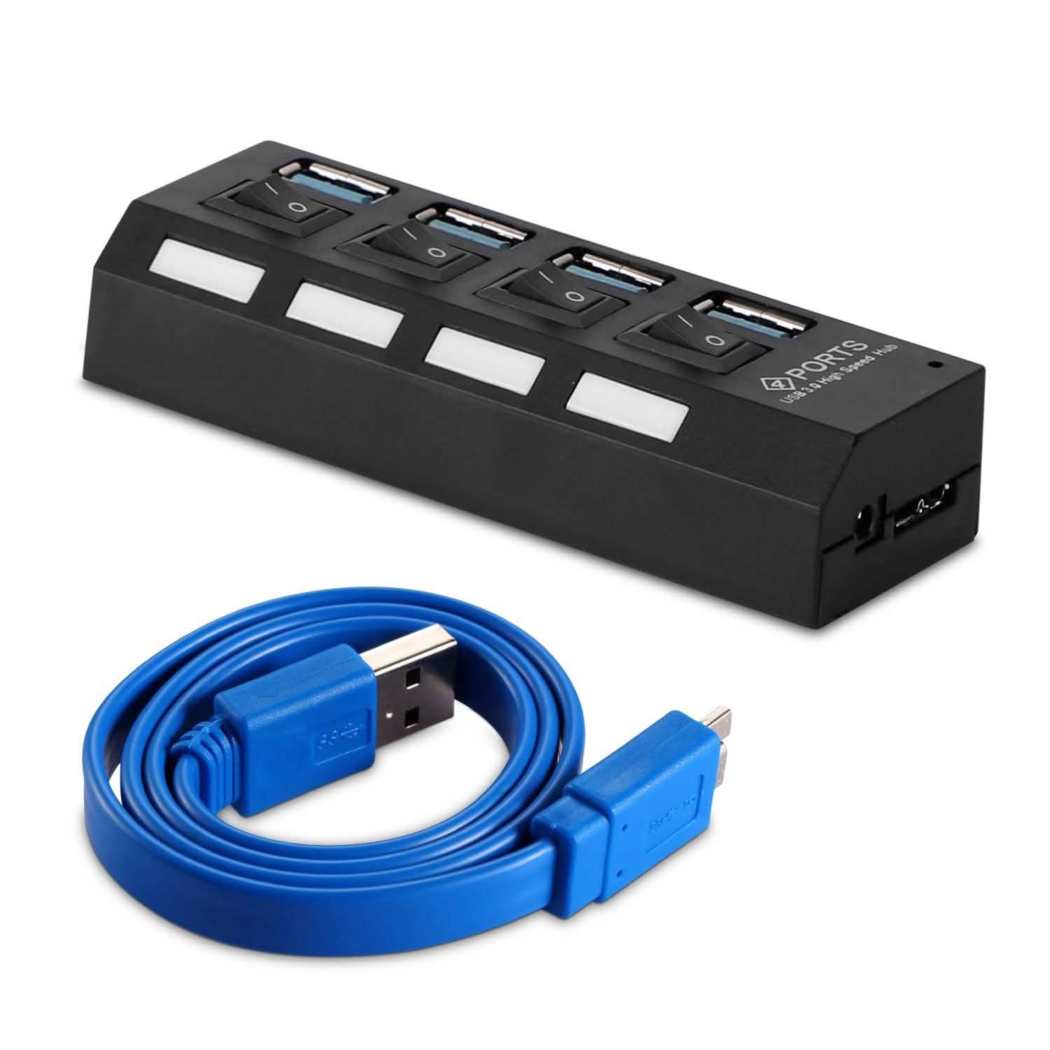 Adaptateur Hub USB 3.0 Haute Vitesse 4 Ports