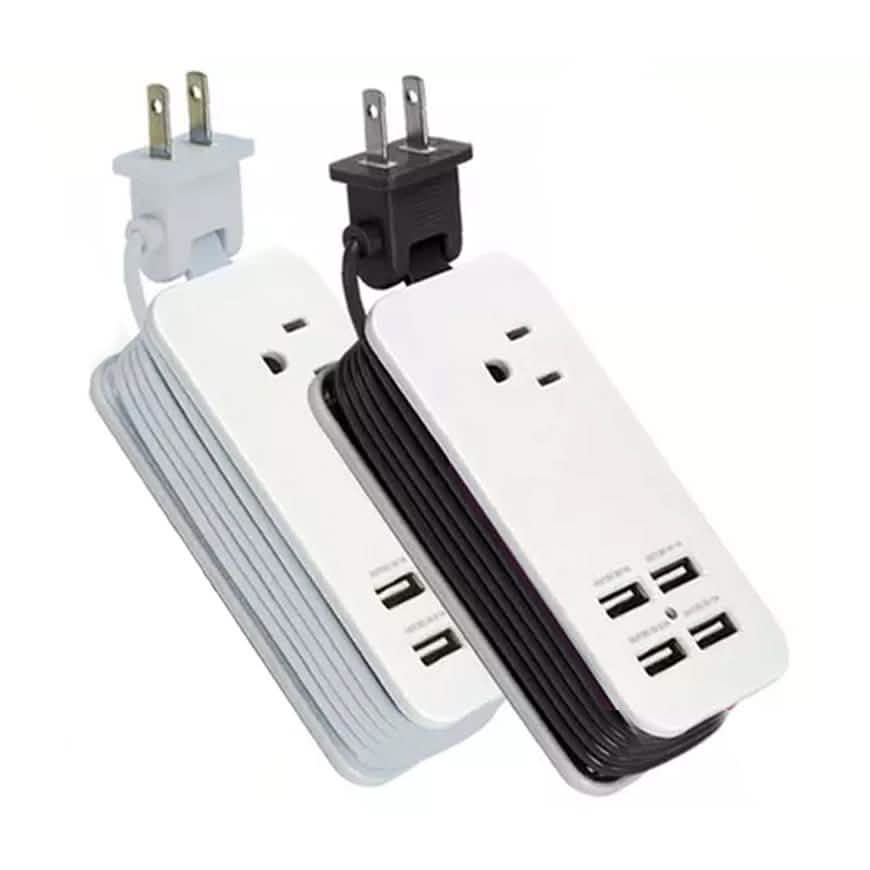 Station de recharge USB 4 ports avec câble d'alimentation rallongeable CA unique