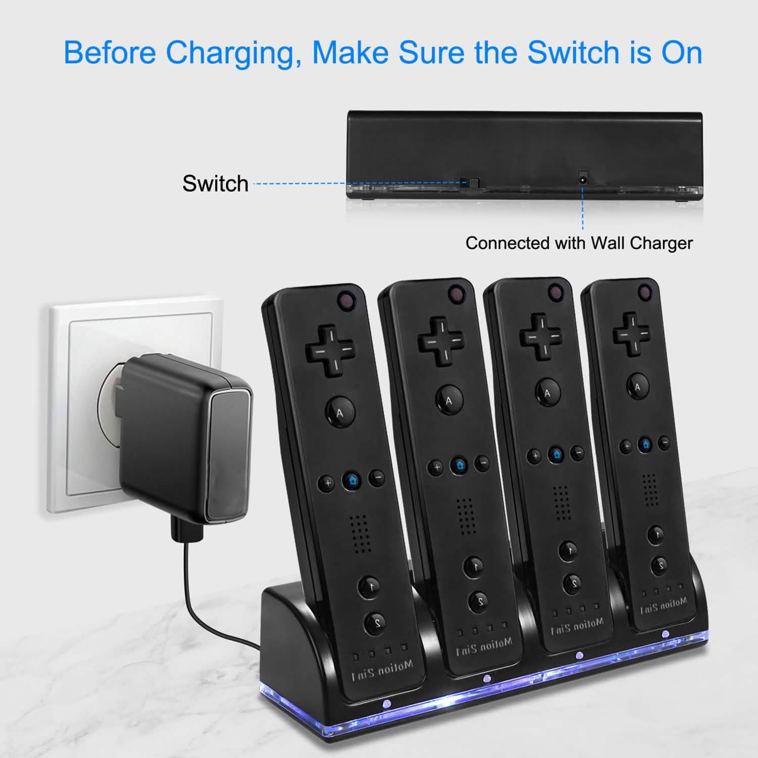 Station de charge pour 4 télécommandes