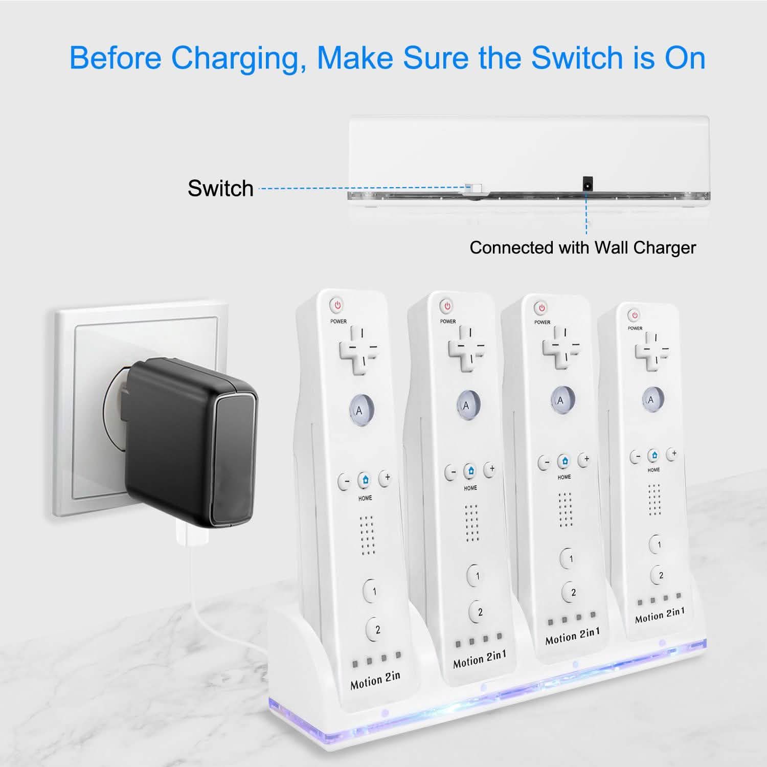 Station de charge pour 4 télécommandes