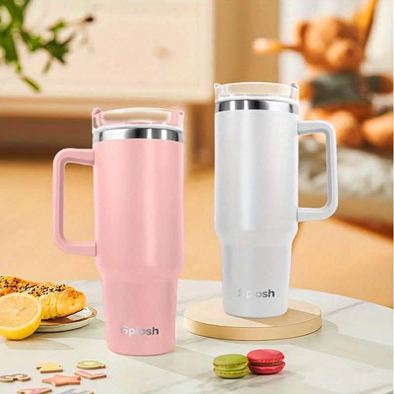 Gobelet isotherme de 1,2 L avec anse et paille