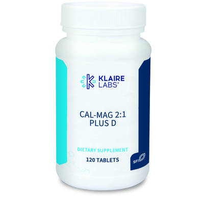 Klaire Labs Cal-Mag 2:1 Plus D 120 Tablets