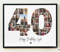 Modèle Canva de collage photo pour 40e anniversaire – Souvenir personnalisable d'étape importante