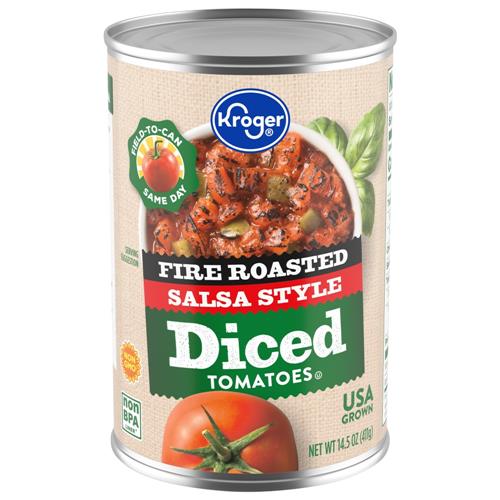 Kroger Tomates en dés rôtis au feu style salsa 411 g
