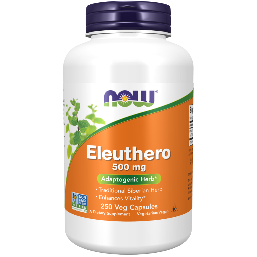 Now Foods Éleuthéro 500 mg 250 gélules végétales - 4033 - Lot de 2