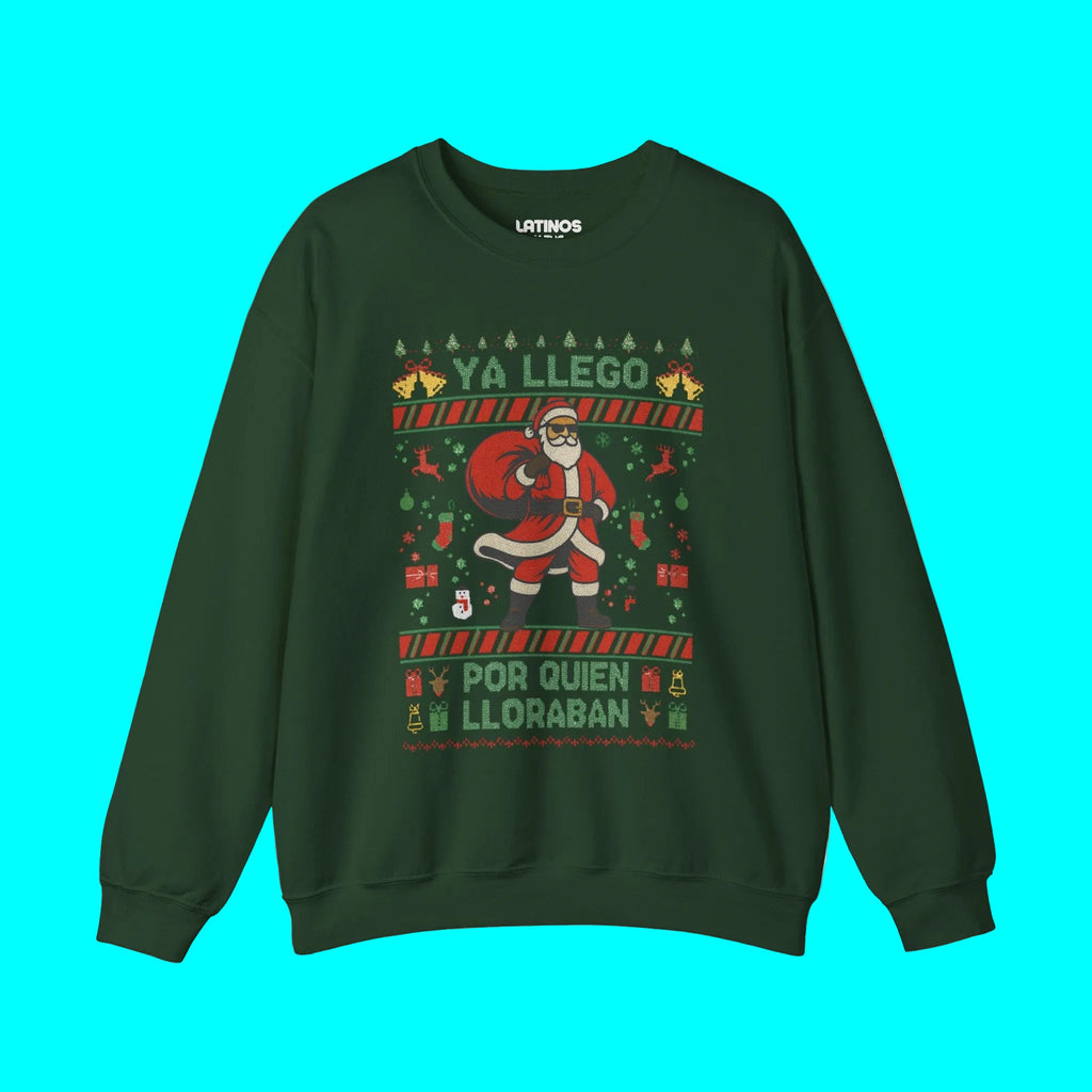 Pull Ras du Cou de Noël en Tricot « Ya Llegó Por Quien Lloraban » | Drôle Espagnol Latino | 3 Couleurs