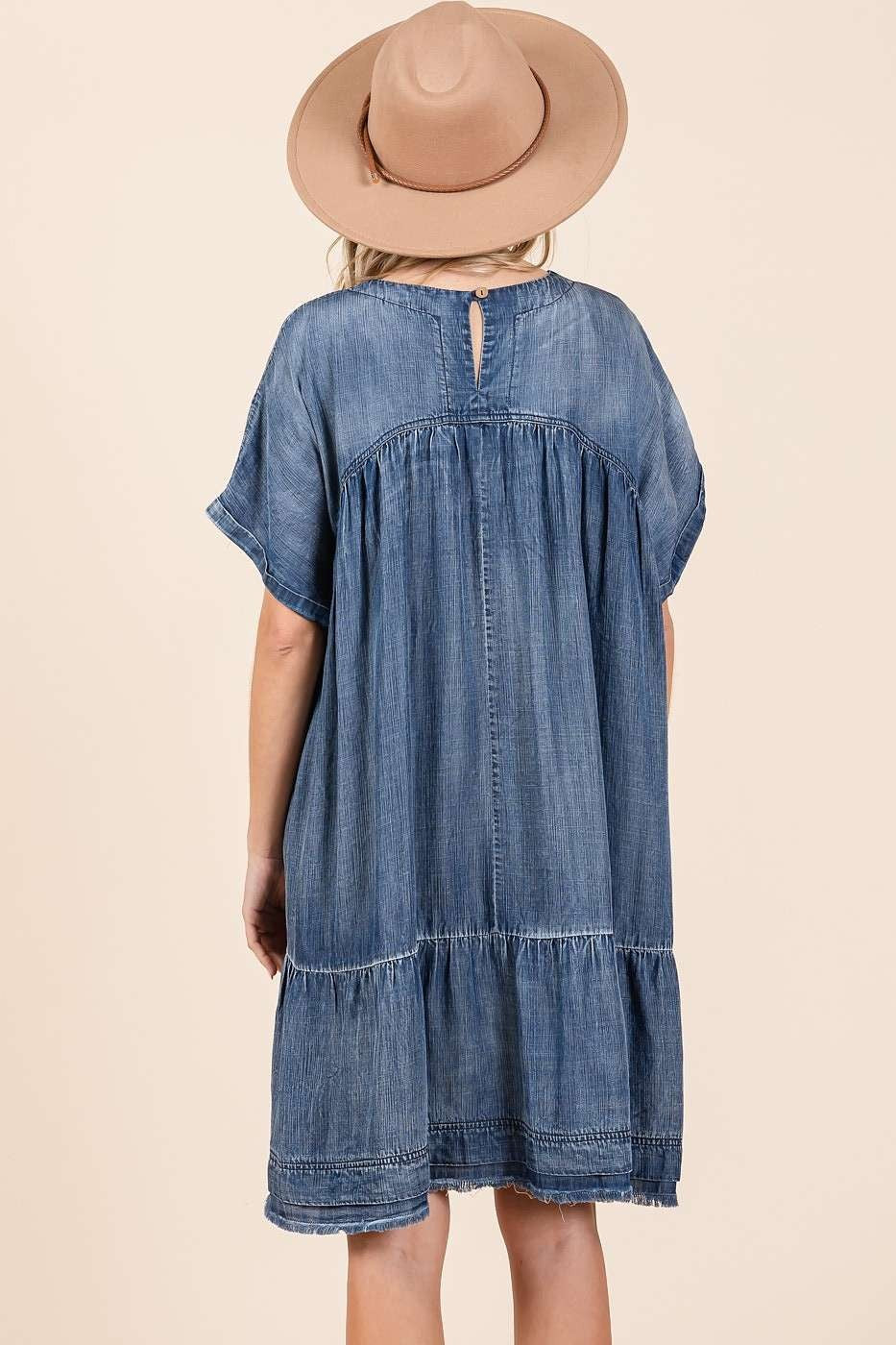 Robe Courte Ample Coupe Relax Bohème Confortable et Respirante pour Femme