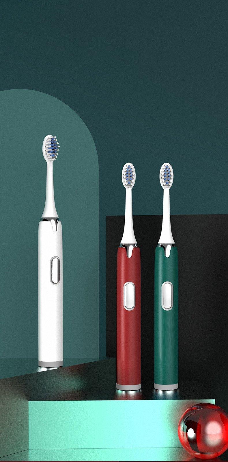 Brosse à dents électrique ultrasonique sonique vibrante rechargeable pour adultes, blanchissante, rechargeable par USB, pour hommes et femmes