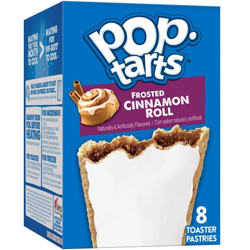 Pop-Tarts Pâtisseries à toaster, Petits déjeuners, Snacks pour enfants, Cannelle givrée, Boîte de 382g (8 Pop-Tarts)
