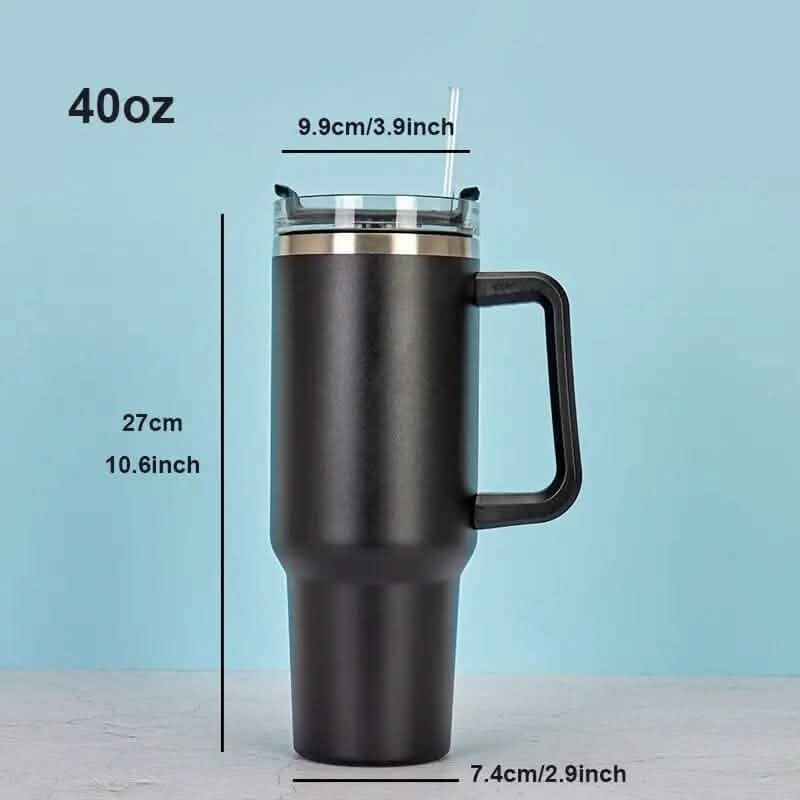 Gobelet isotherme réutilisable de 1,2 litre (40 oz) avec double paroi et poignée