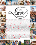 40 Things We Love About You – 40th Birthday Custom Wall Art Template