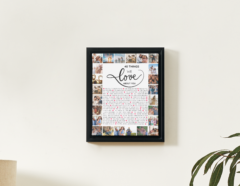 80 Things We Love About You – 80th Birthday Wall Art Canva Template