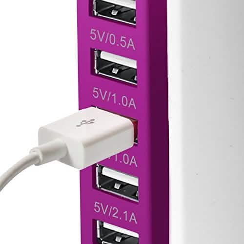 Station de recharge USB 6 ports 40 watts pour smartphones et tablettes