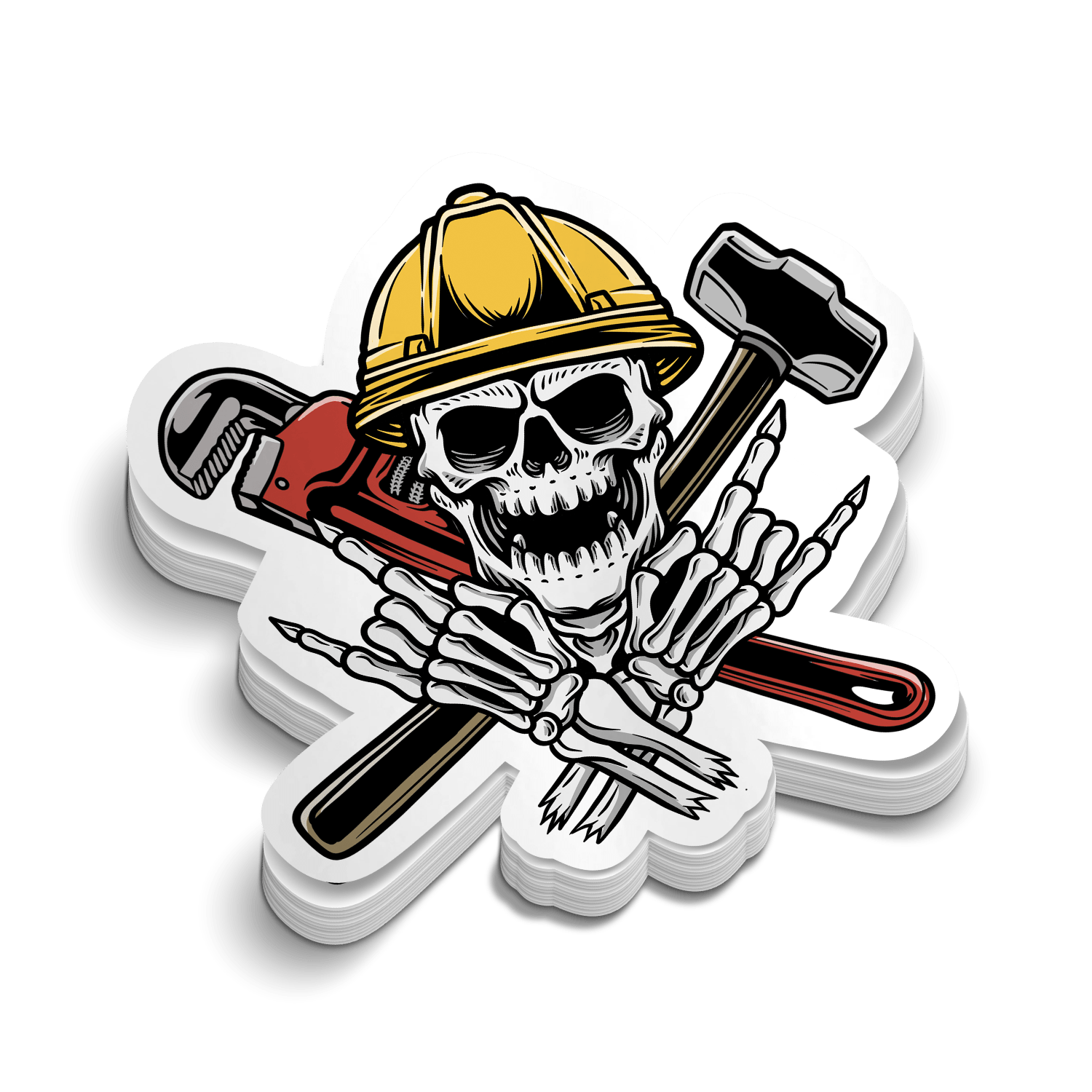 Squelette de construction - Décalque pour casque de chantier