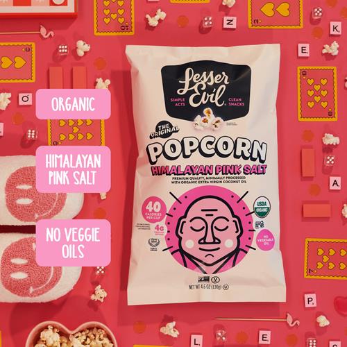 Popcorn Lesserevil, sel rose de l'Himalaya, 130 g