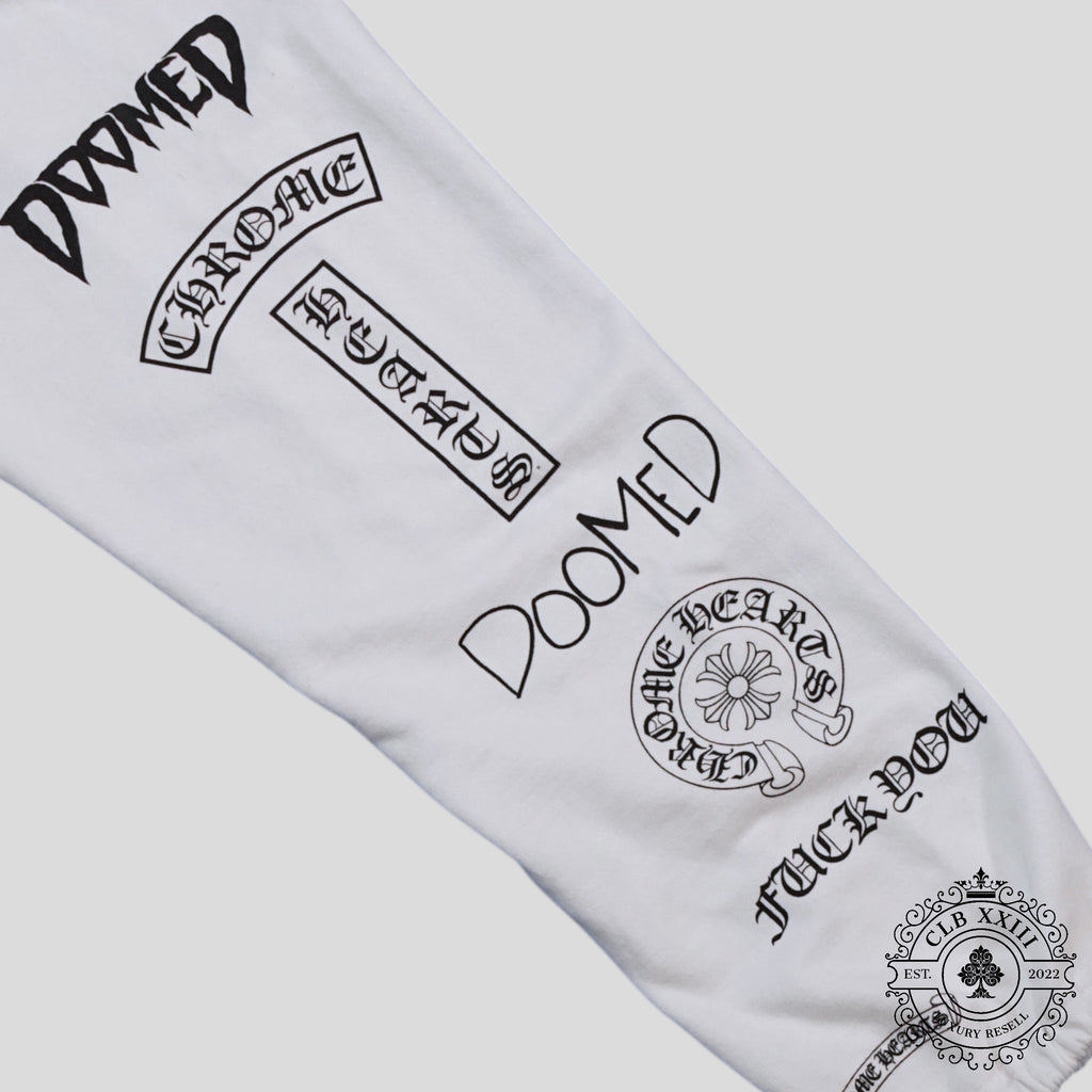 Pantalon de jogging Chrome Hearts Deadly Doll blanc