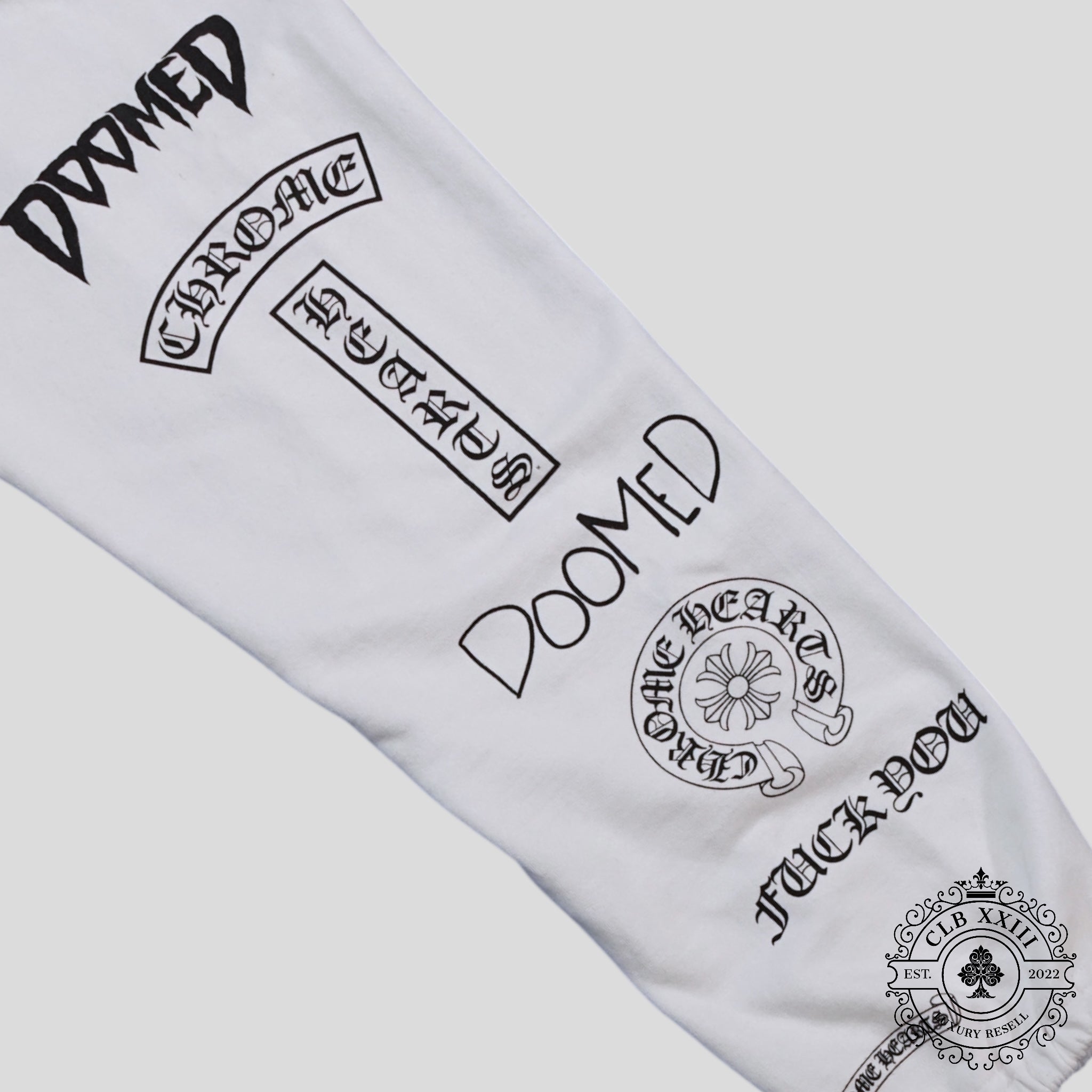 Pantalon de jogging Chrome Hearts Deadly Doll blanc