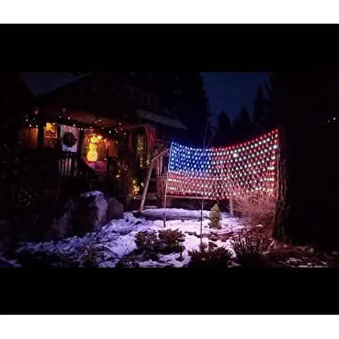 Guirlande lumineuse LED 420 drapeaux américains avancés
