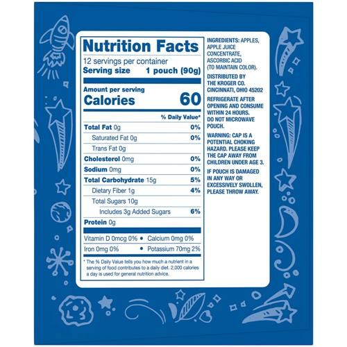 Kroger Classic Applesauce Pouches 12 ct / 3.2 oz