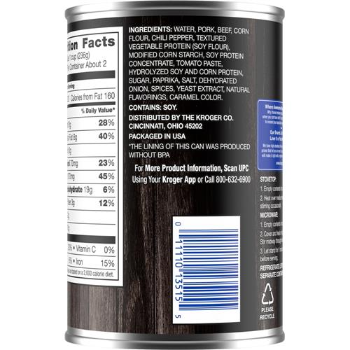 Piment de Kroger sans haricots 425 g