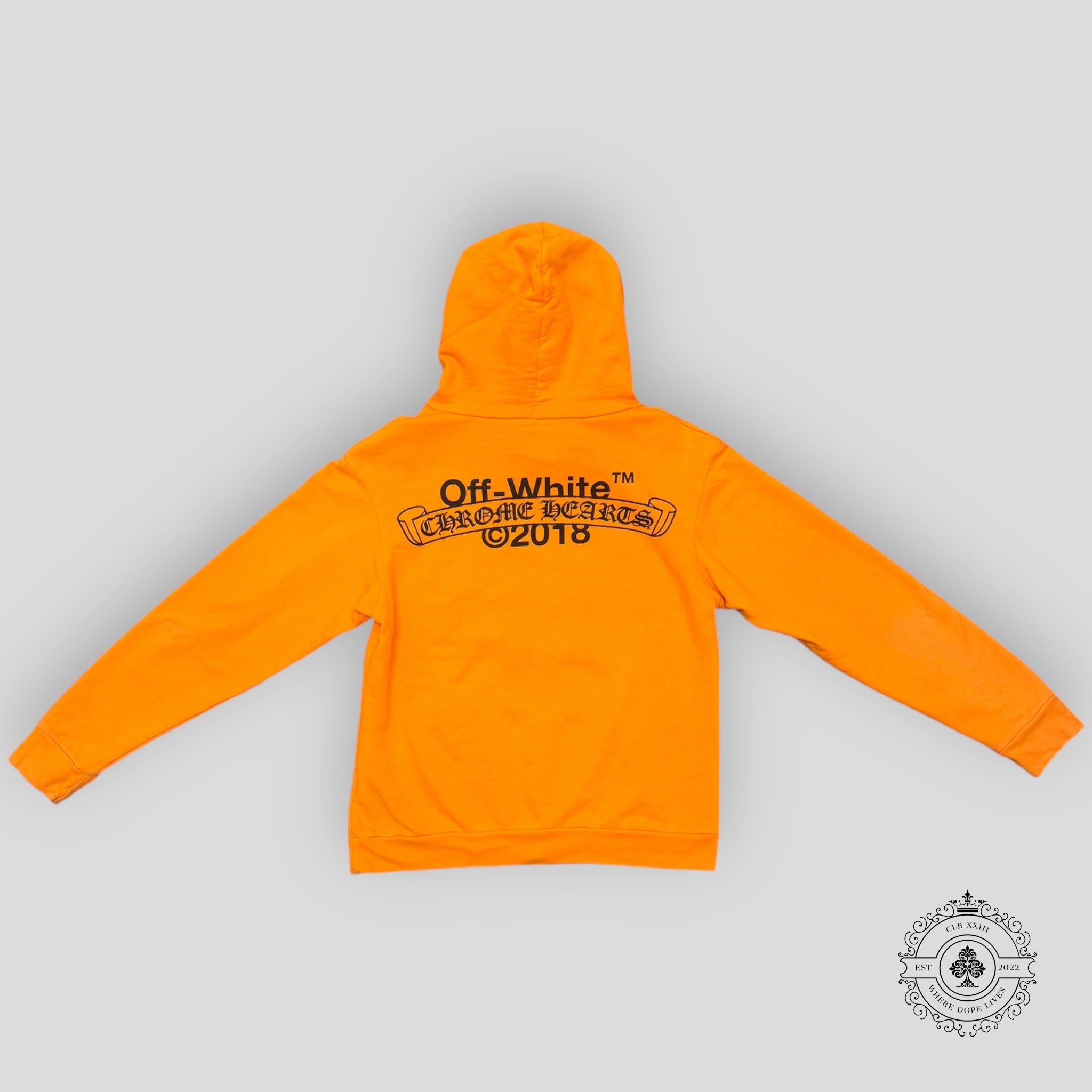Sweat à capuche Chrome Hearts Off White orange